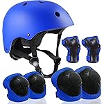Adjustable Helmet for Ages 5-16 Kids Toddler Boys Girls Youth,Protective Gear with Elbow Knee Wrist Pads for Multi-Sports Skateboarding Bike Riding Scooter Inline skatings Longboard Roller Skate