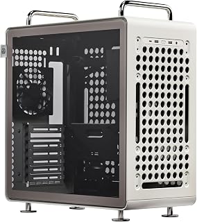 Cooler Master Qube 540 Moonstone ATX Mid-Tower PC Case - Modular Customizable Chassis, Movable I/O, Tempered Glass, Portable Handles