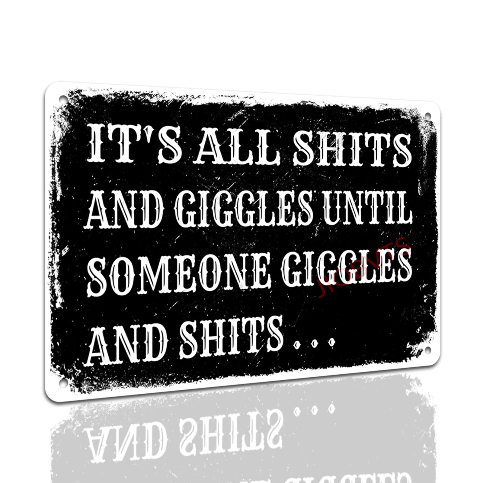 peiyeety Vintage Tin Sign It's All Shits And Giggles Aluminum Metal Signs for Home Man Cave Bar Garage Decor 8x12inch
