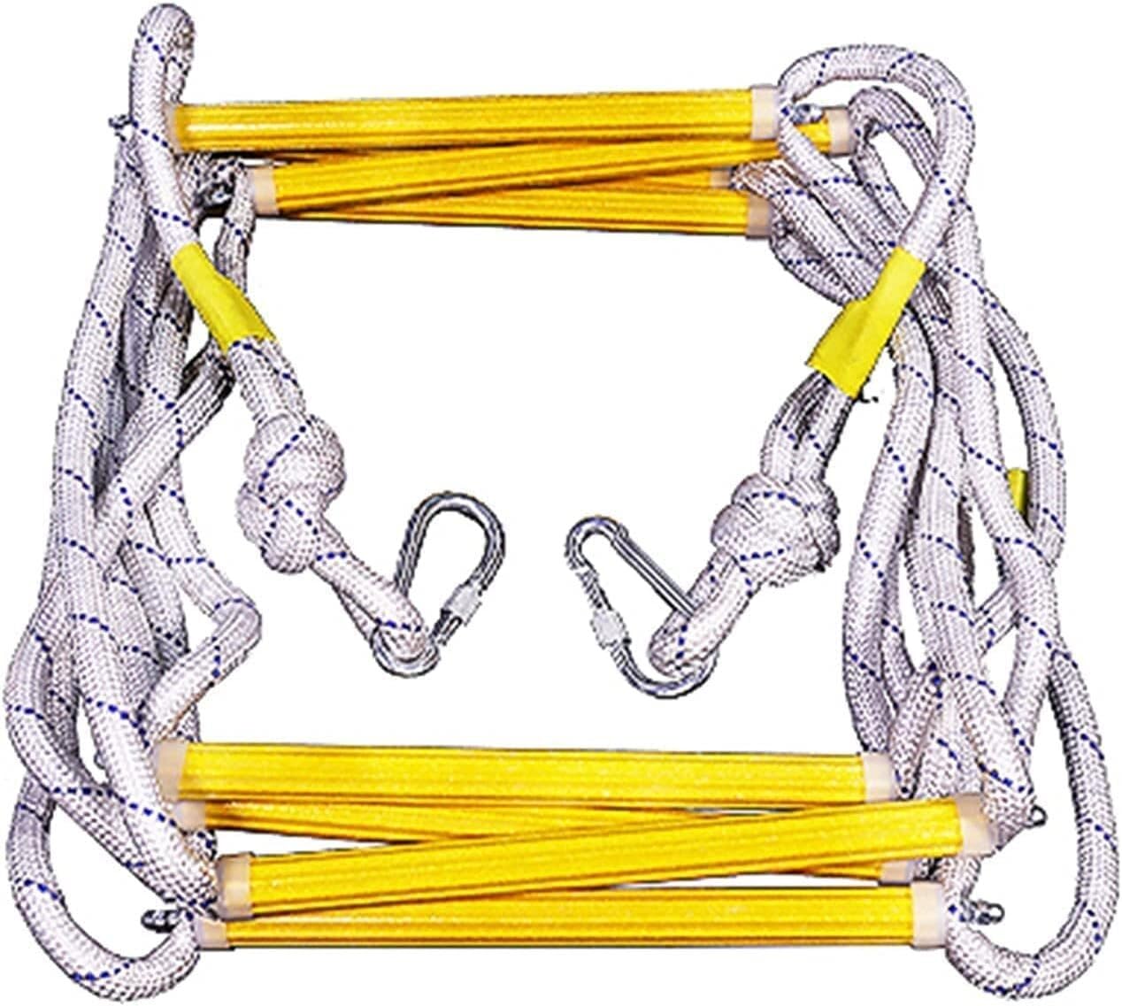 Rope Ladder Emergency Fire Escape Evacuation With Hook Flame Retardant Rapid Deployment Window Balcony(18M/59FT)