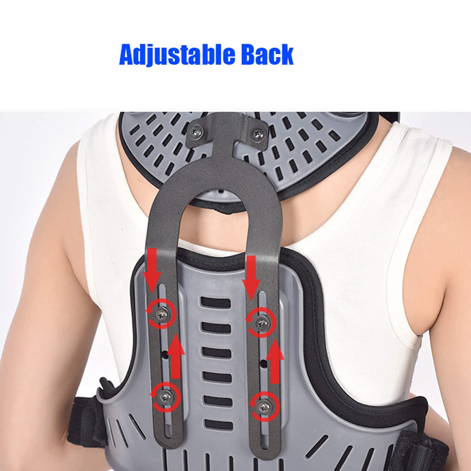 MRKU Ortesis Cervical torácica, Soporte Ajustable para Cabeza, Cuello y Pecho, Dispositivo de tracción Cervical, para Hombres y Mujeres.