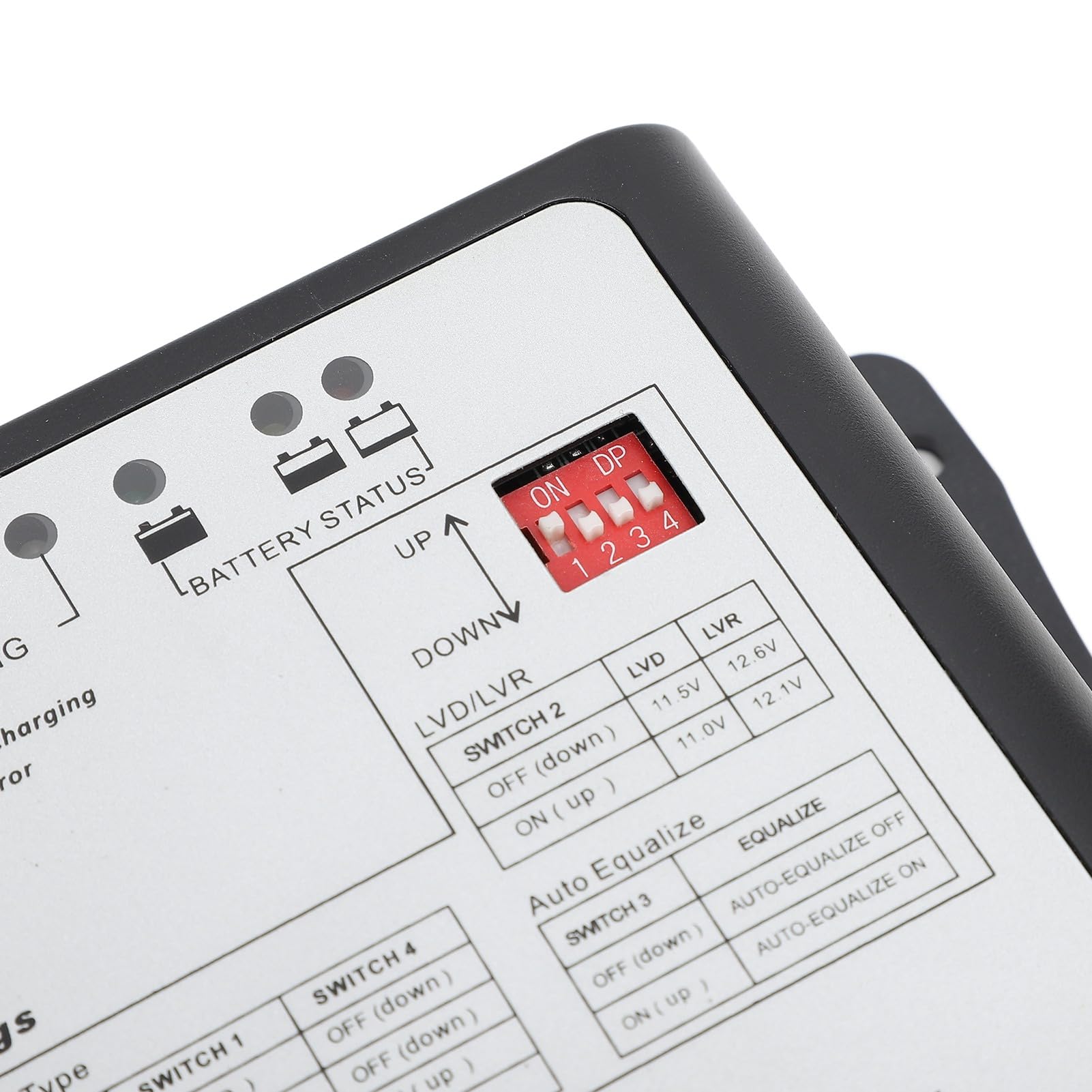 Yosoo Health Gear Regolatore di Carica Solare MPPT, Regolatore Pannello Solare in Lega di Alluminio ABS 15A 75V per Batterie 12V 24V, Tracciamento 99,9%, Monitor LCD, Protezione Multipla per Marino