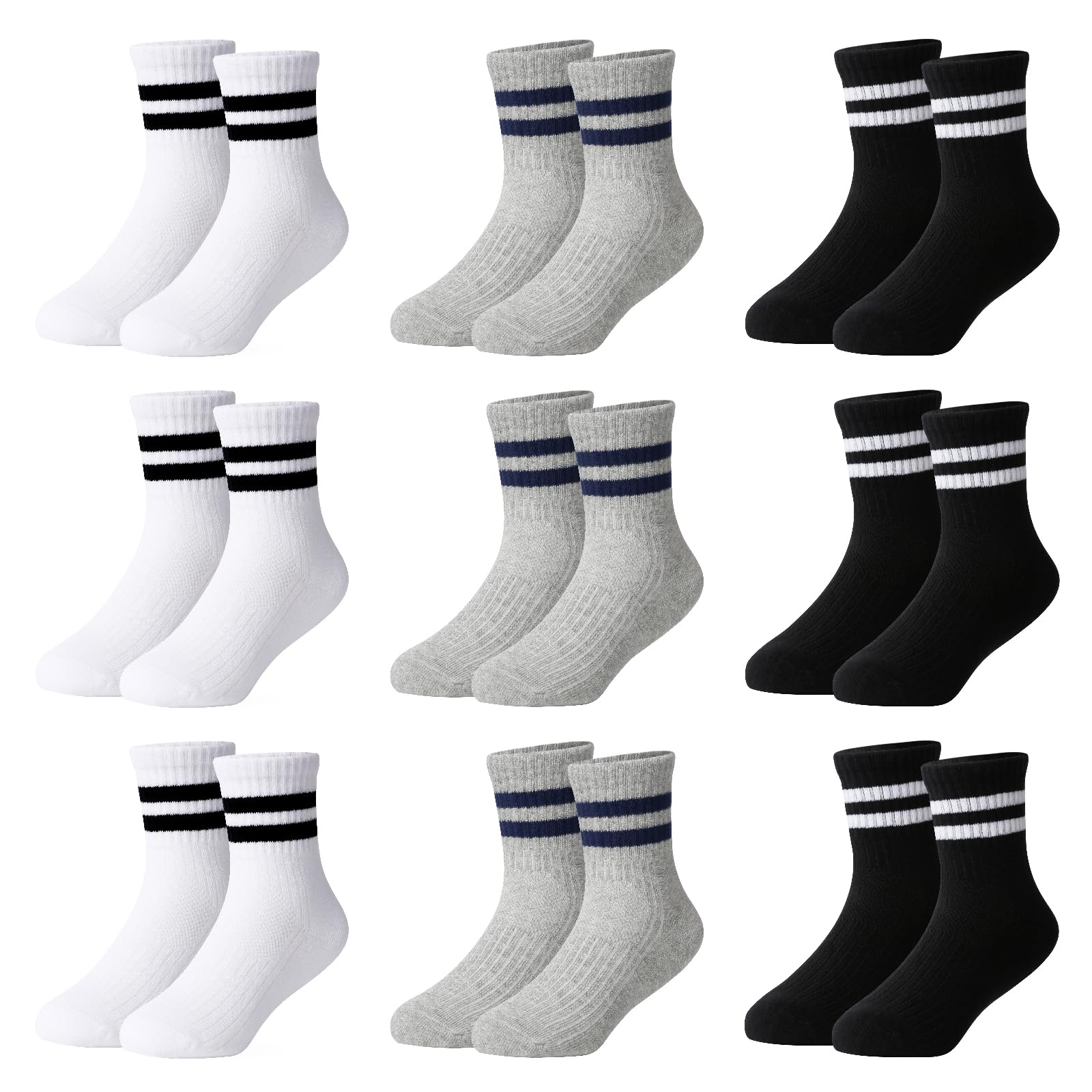 9 Paar Socken Jungen Kinder Tennissocken Kinder Kindersocken Jungen Mädchen Elastisch Baumwolle Unisex Soprtsocken
