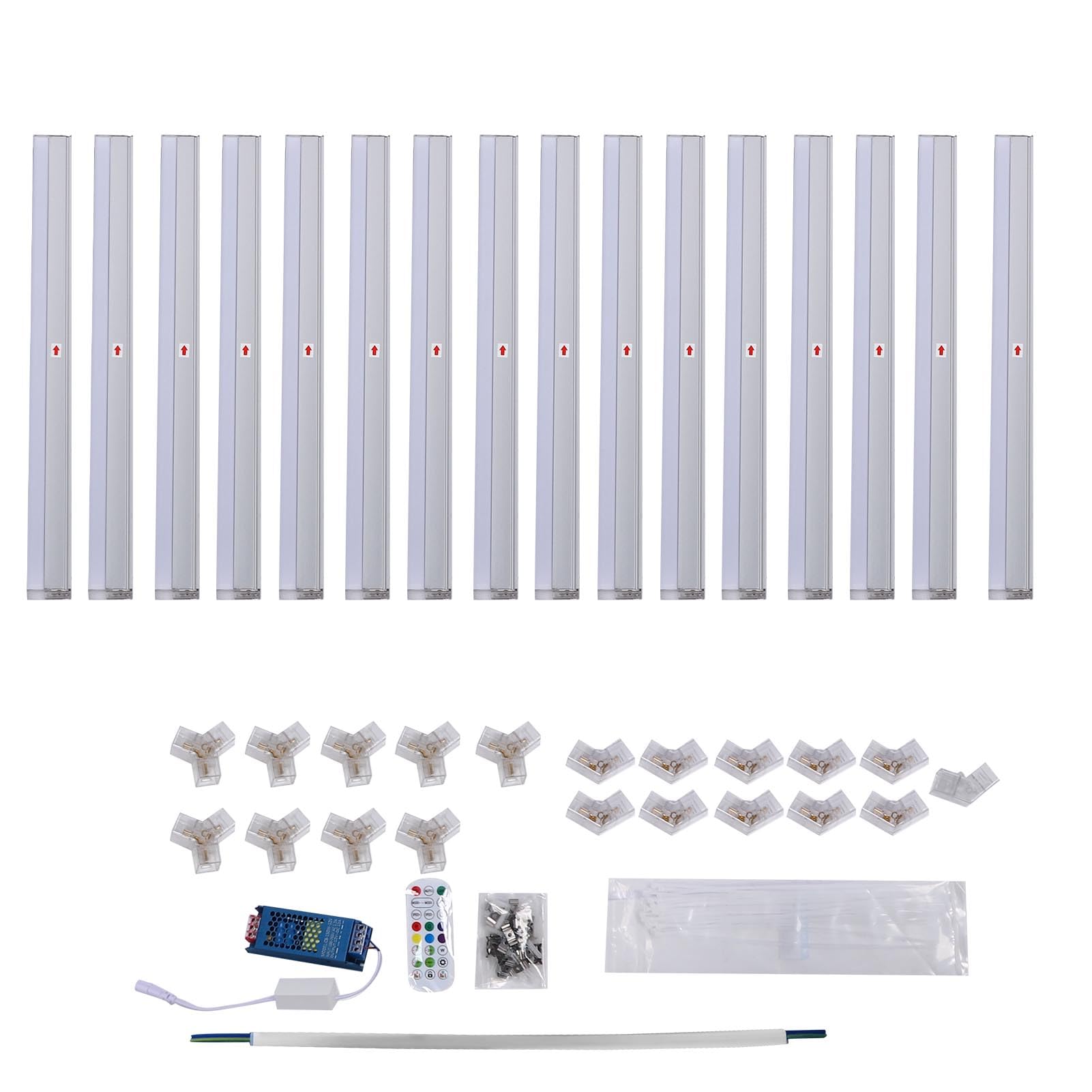 Luces Hexagonales Remotas, Panel de Luz LED RGB de Aleación de Aluminio con Control Remoto, Ideal para Salas de Juegos y Fiestas