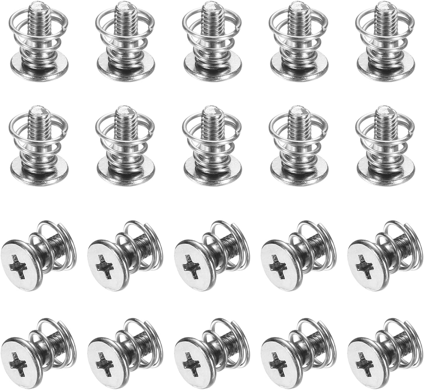 sourcing map M2.5x7.5mm Spring Screws, 40 Pcs GPU Graphics Card Back Plate Heatsink Spring Screws for Computer Fan CPU Mainboard Radiator