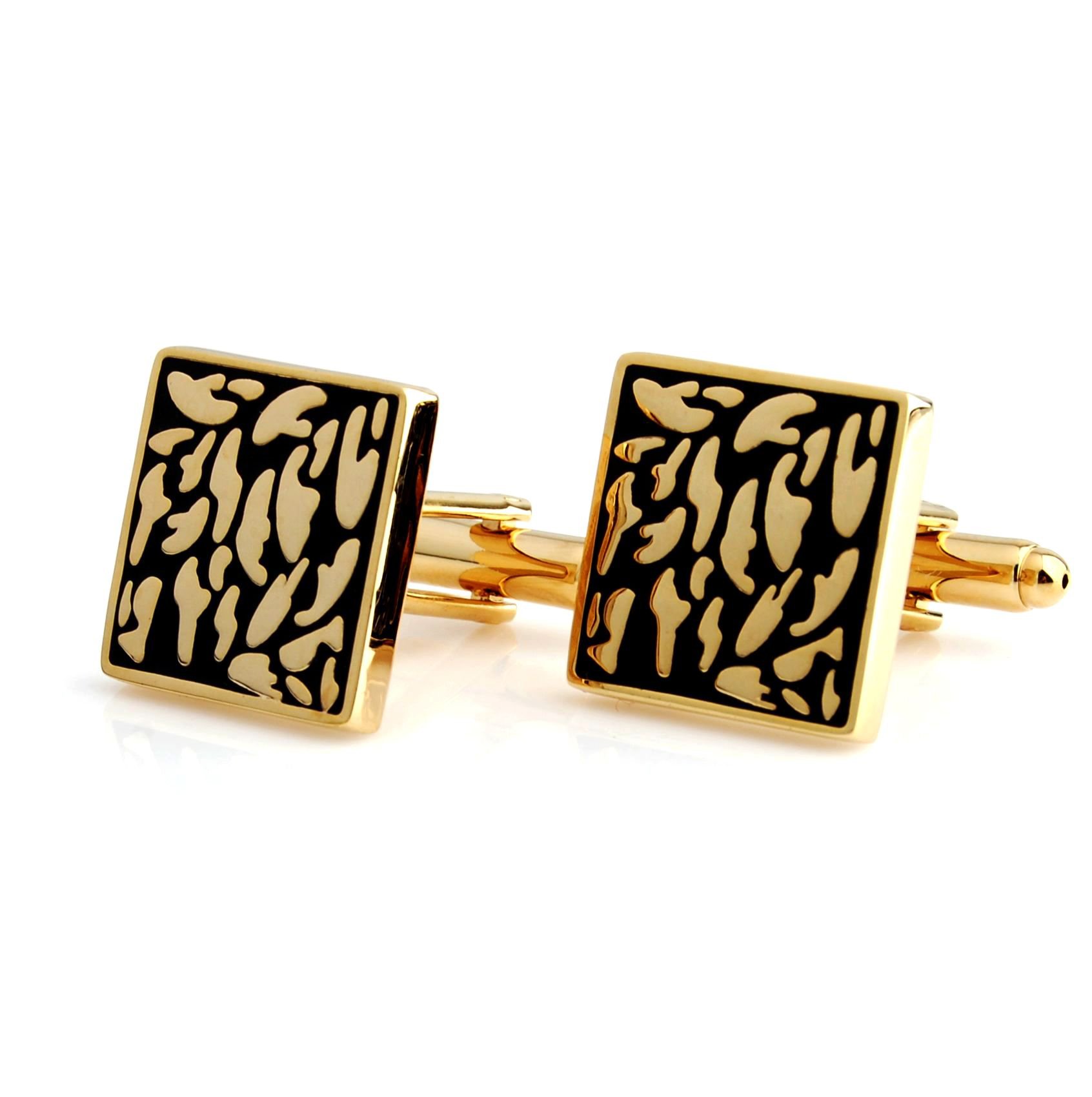 peluche Golden Leopard Style Cufflinks for Men-picture-42