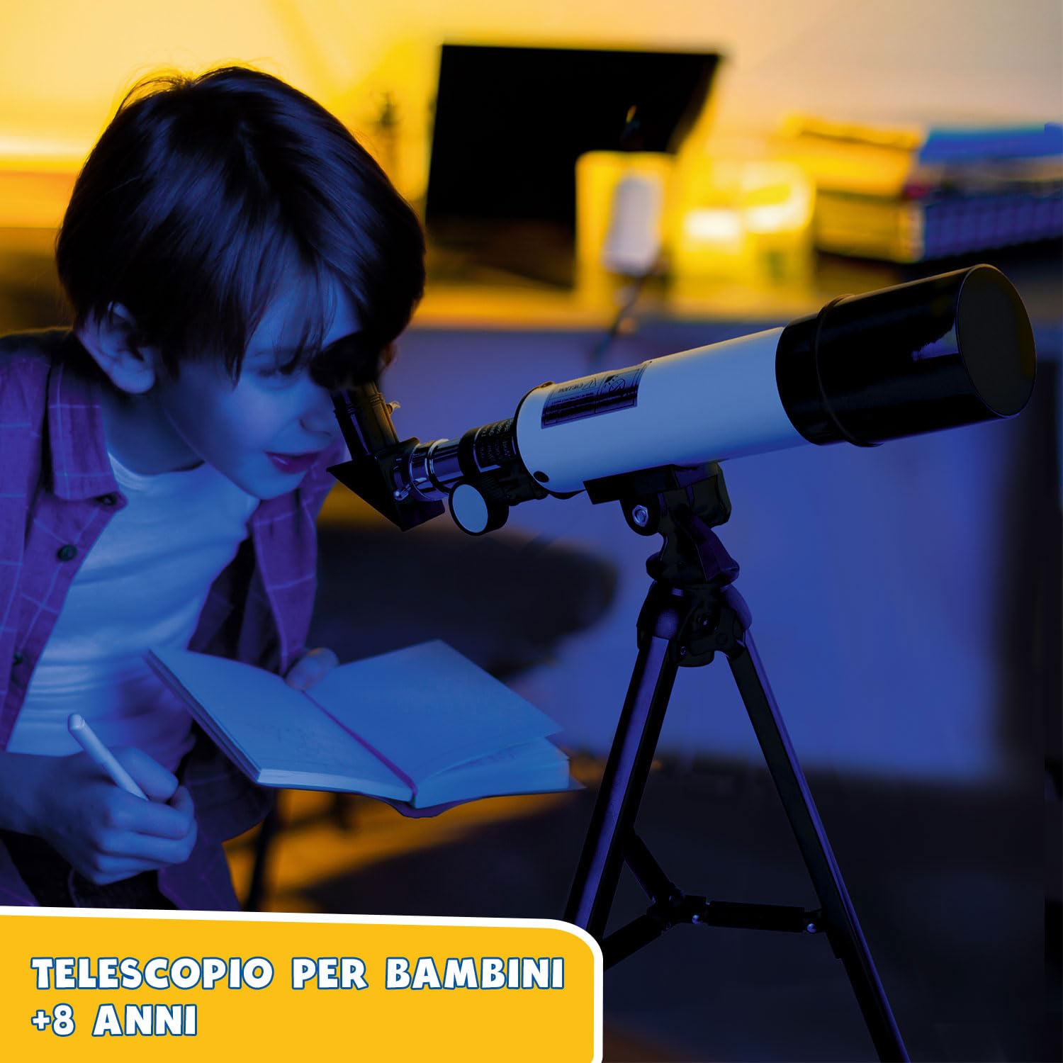 Party town Big Minds - Telescopio Astronomico Bambini con App Didattica | Telescopio Bambini con 3 Lenti | Astronomia | Telescopios per Bambino | Regalo Bambino 8 Anni