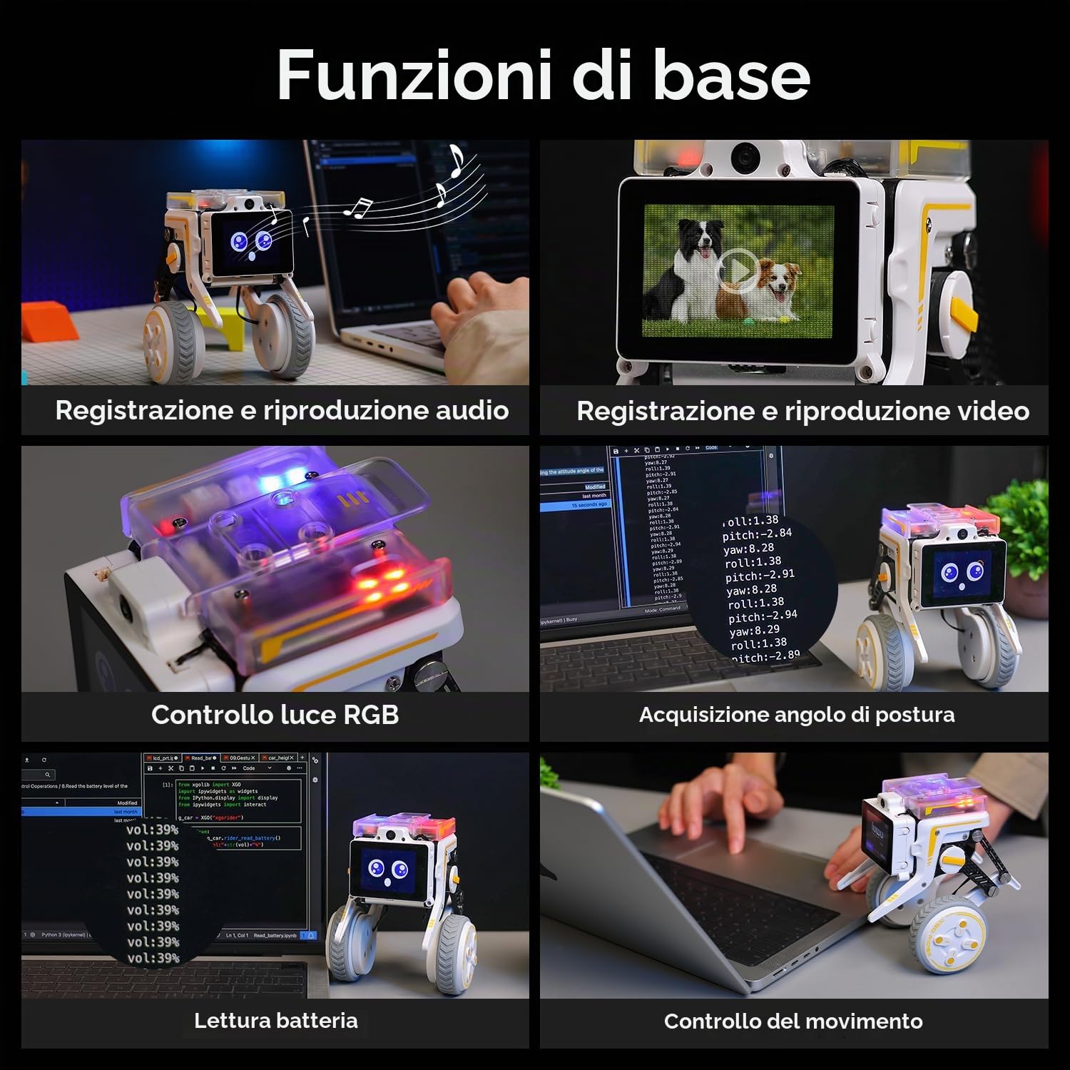 Yahboom Two Wheel-Legged Robot, integrato Raspberry Pi CM4 Module, AI Visual Recognition and Voice Interaction, Desktop Level Dual-Wheel-Foot Structure Adaptive Balance Robot