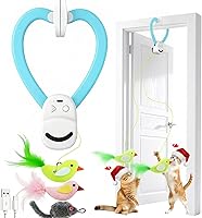 Vista 9 de Juguetes interactivos para gatos de interior: varita de plumas de ave voladora automática, ejercicio de persecución, enriquecimiento, estimulación