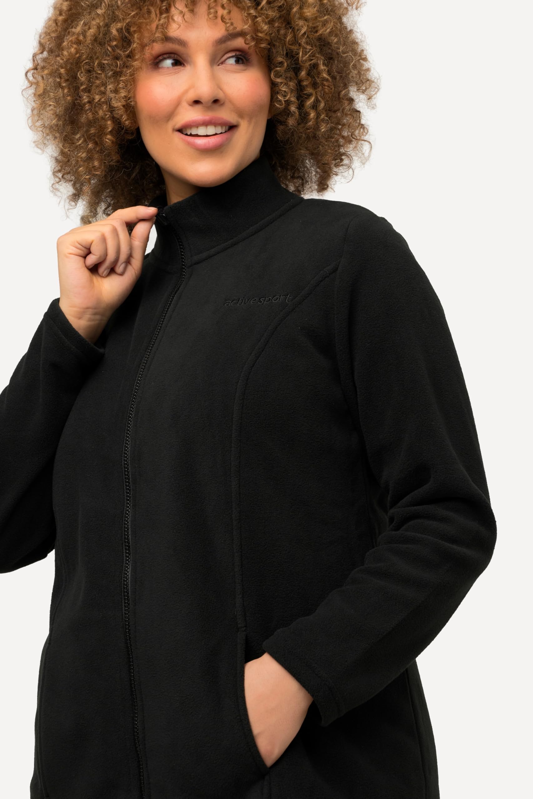 Ulla Popken Fleecejacke, Baukastensystem, Innenjacke, Stehkragen Veste de survêtement Femme (Lot de 1)
