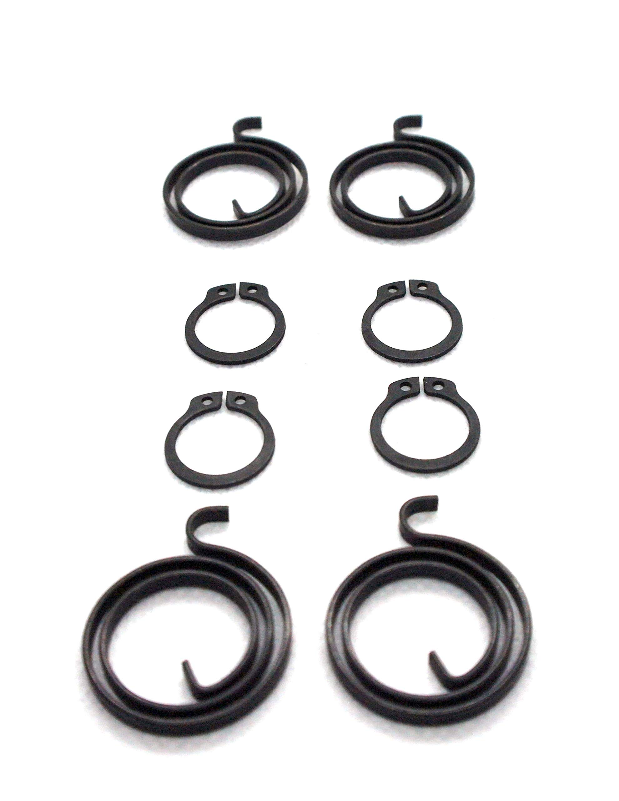 Fixitflo Black Door Handle Repairs Kit Of Springs 2.5 Turns X 3Mm Thick And Circlips 13.7Mm Inner Diameter Replacements (4 Springs 2.5 Turns X 3Mm And 4 Circlips)