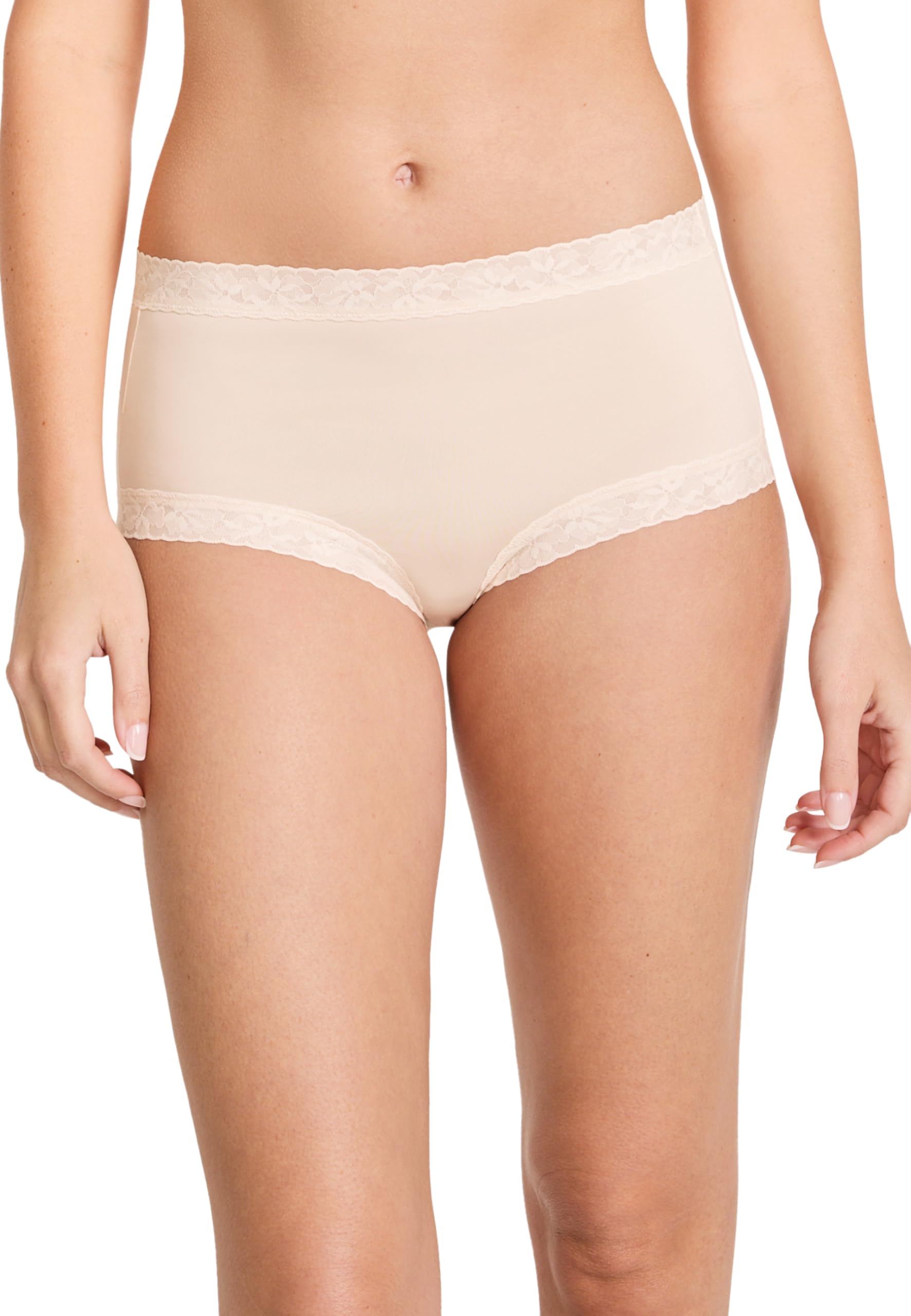 Jockey Women's Parisienne Soft Stretch Lace Brief, Peach Ice, XL