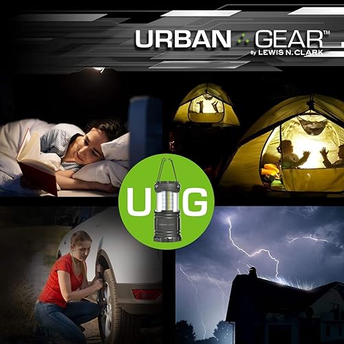 Miniatura 7 de Linterna de campamento portátil para interiores y exteriores + linterna de emergencia impermeable con luces LED (300 lúmenes) para mochileros,