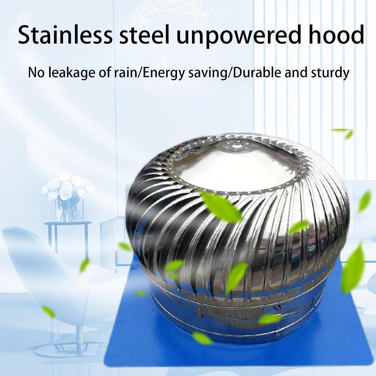 Wind Turbines Air Vents, Round Wall Vent Outlet Cover, Dome Ventilator, Vent Built-in Fly Screen Mesh, Wall Air Outlet, Round Soffit Air Vent, Internally Braced Wind Turbine (Size : 110mm)