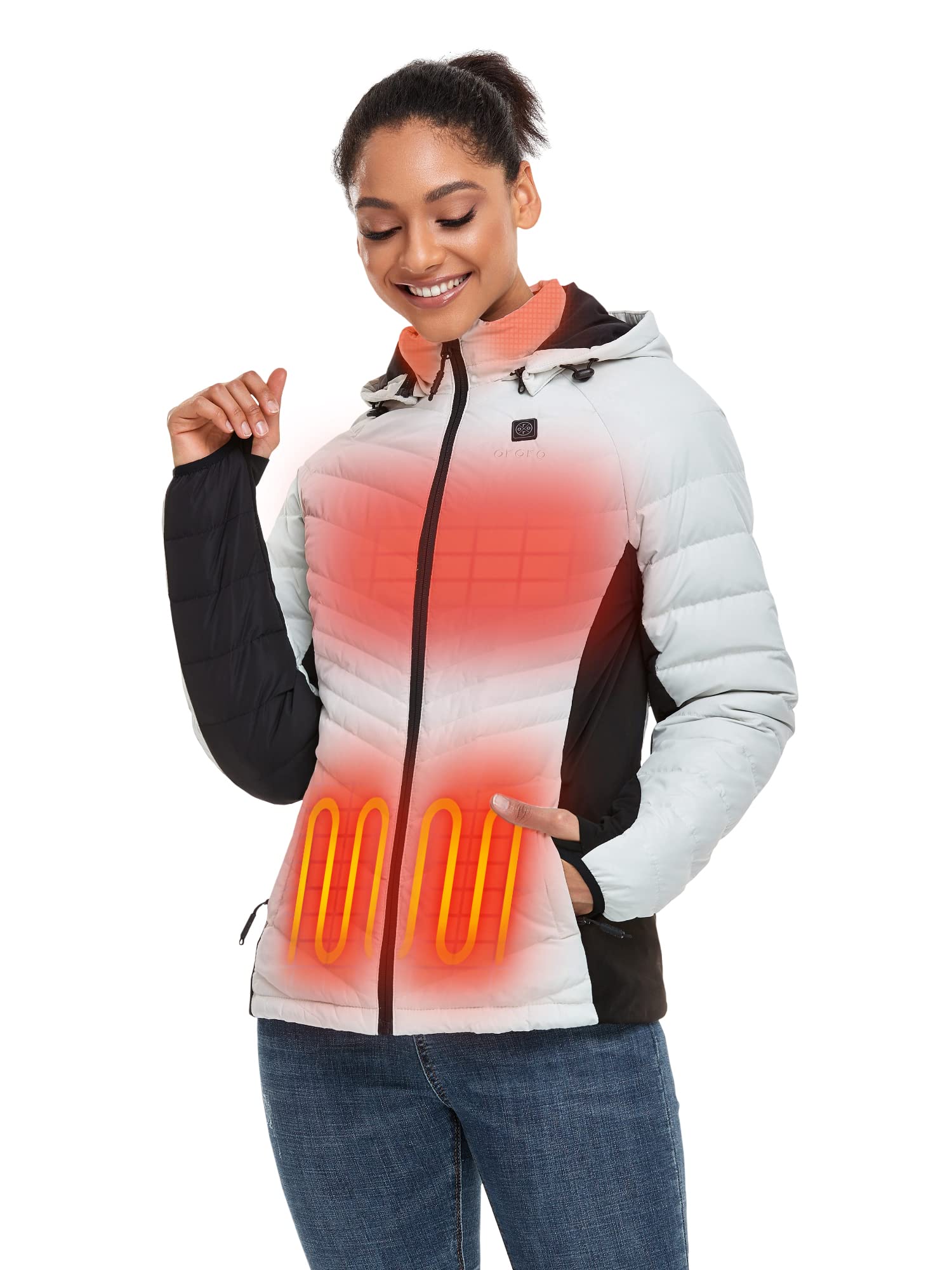 ORORO Heated 800-Fill Down Jacket