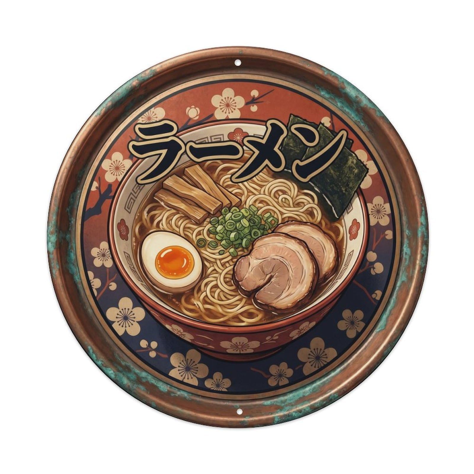 Cxhjca 8X8inch(20X20cm) Ramen Japanese Restaurant Kitchen Nostalgic Street Metal Tin Sign