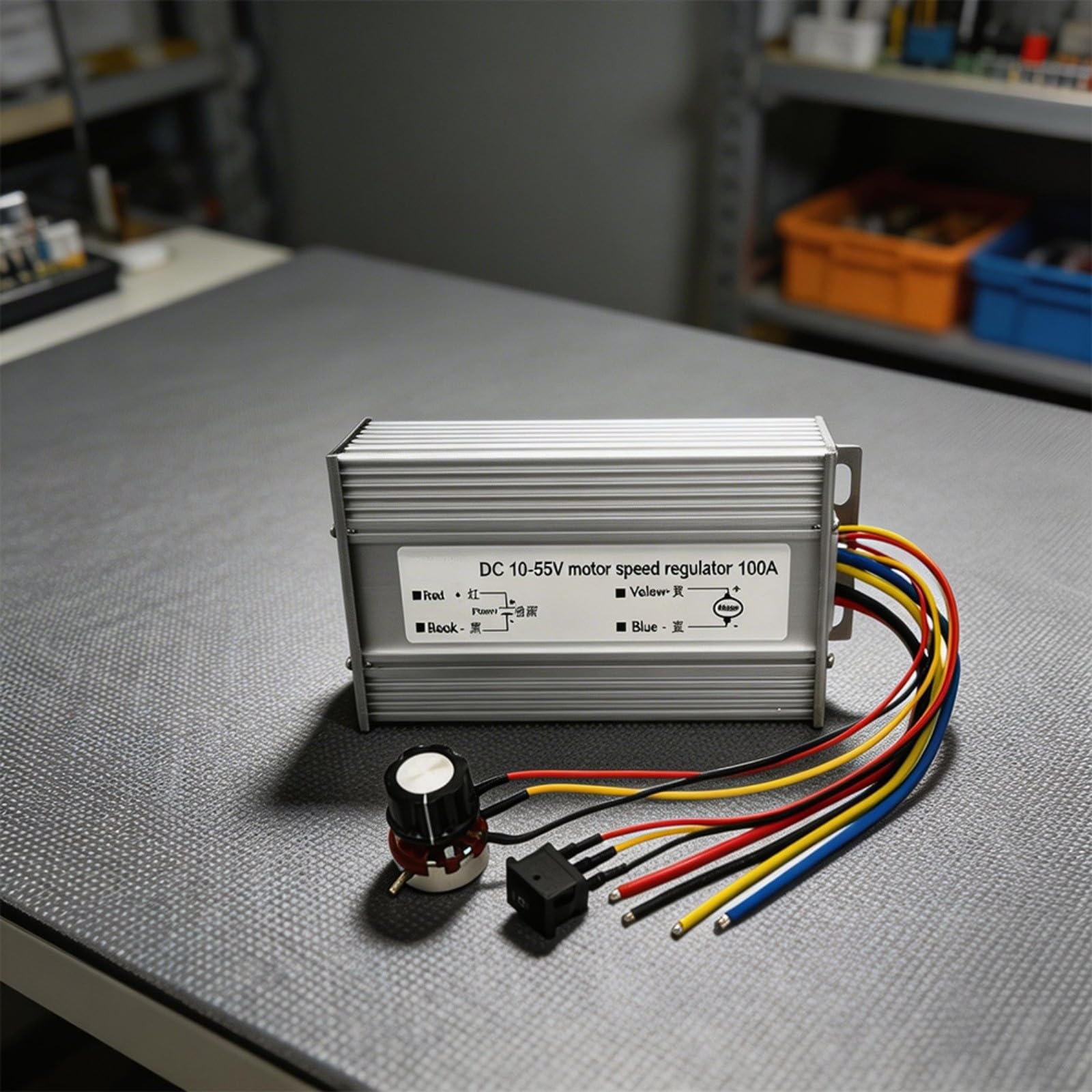 100A Ponte H regolatore motore DC 10-55V per controllo della velocità PWM avanti/indietro per applicazioni industriali Argento