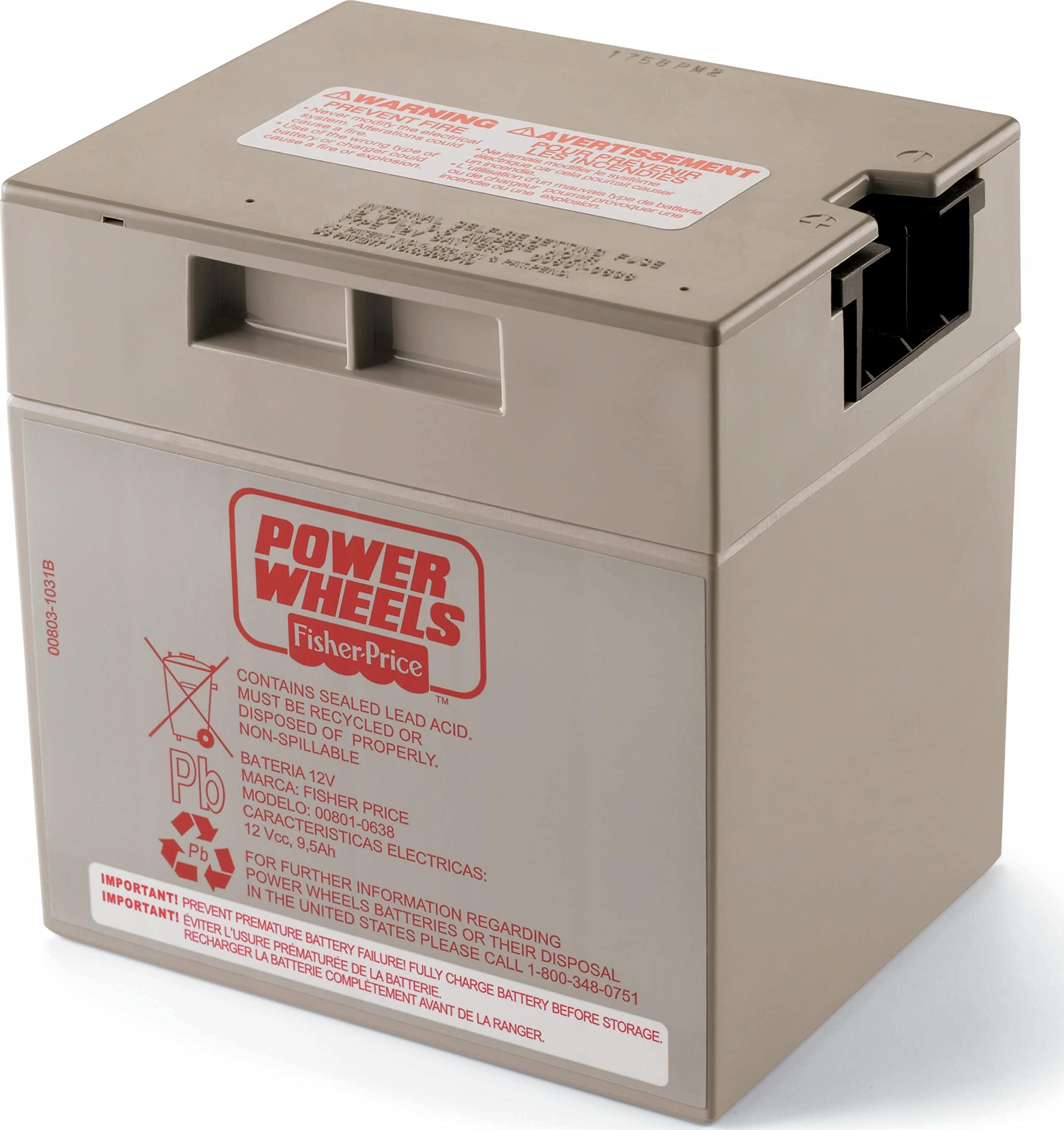 Ride-On Toy Replacement Battery 12-Volt 12-Ah Rechargeable for Preschool Vehicles