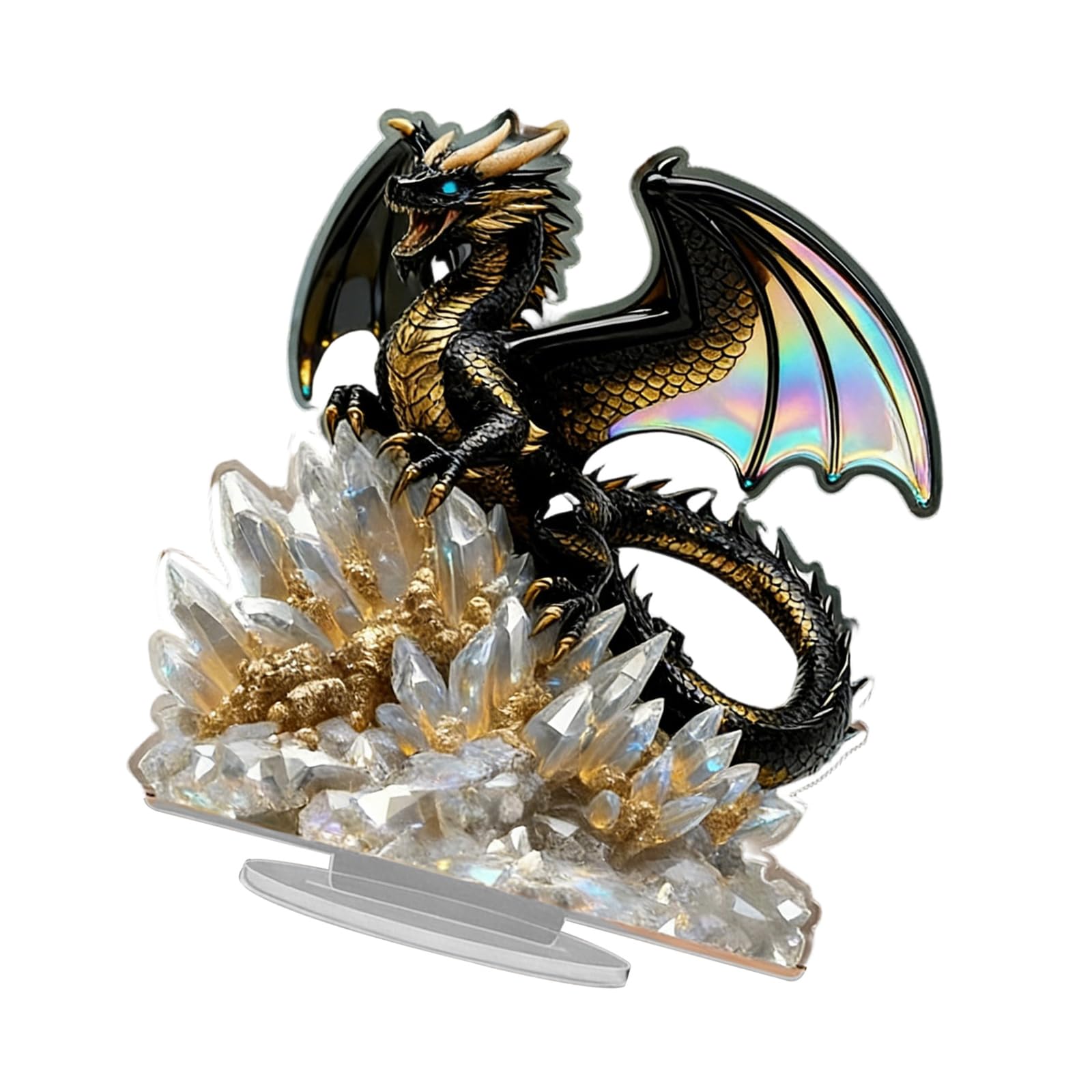 Hredyqw 2D Flat Multicolor Acrylic Animal Sculpture Ornament with Sturdy Base for Home Offices Desktop Shelf Decors Art