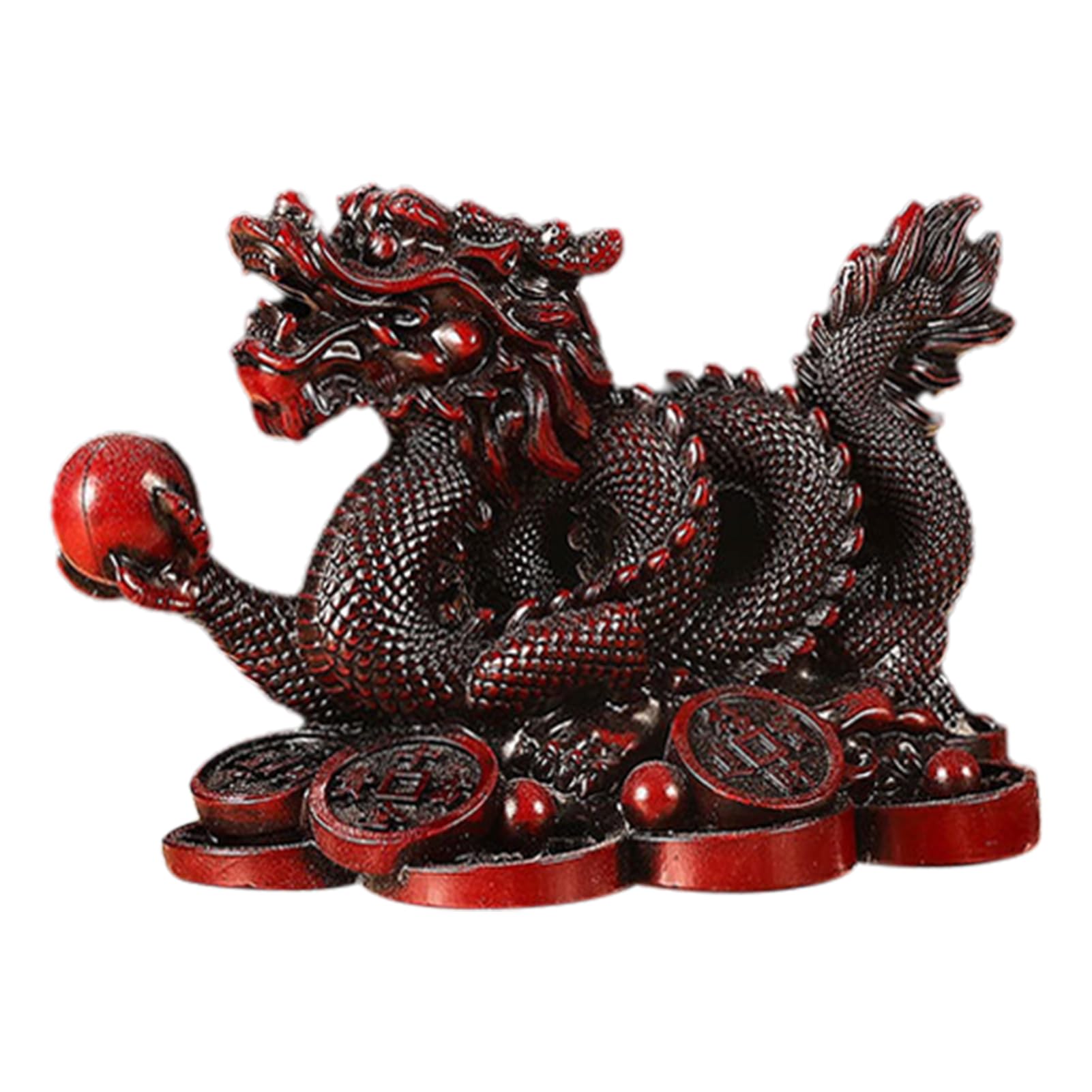 ドラゴンとコインの置物 ドラゴンとコインの置物