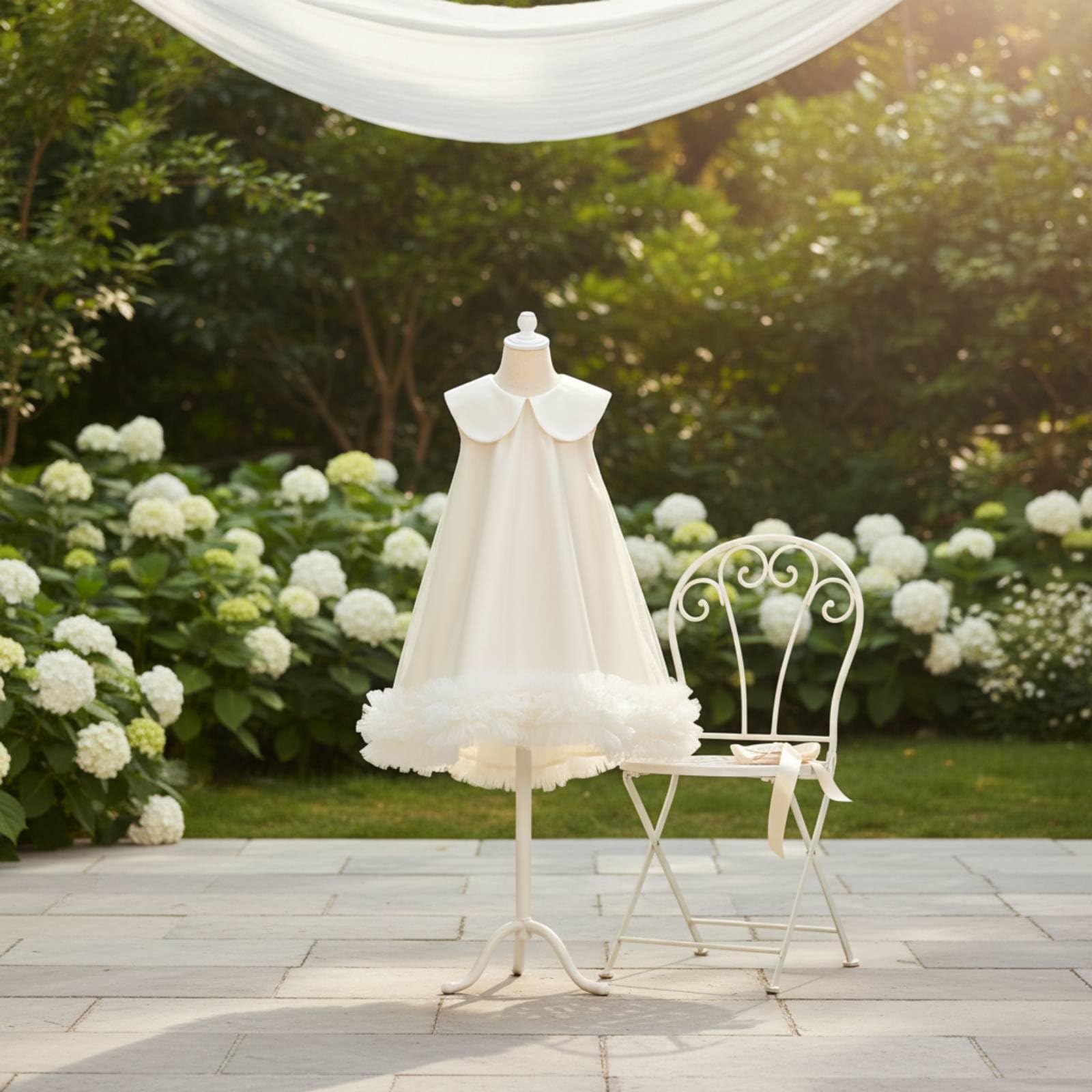 Amagogo Mädchen Satin Kleid Festkleid Partykleid Prinzessin Kleid mit Ärmellos Schnitt Und Schimmerndem Stoff für Geburtstage Hochzeiten Fotoshootings Besondere Anlässe Geeignet, 100CM