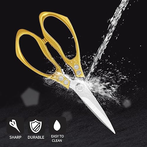 Miniatura 5 de Tijeras de cocina, tijeras de cocina afiladas resistentes, aptas para lavavajillas, tijeras de corte multiusos para cocina, carne, pollo, pescado,