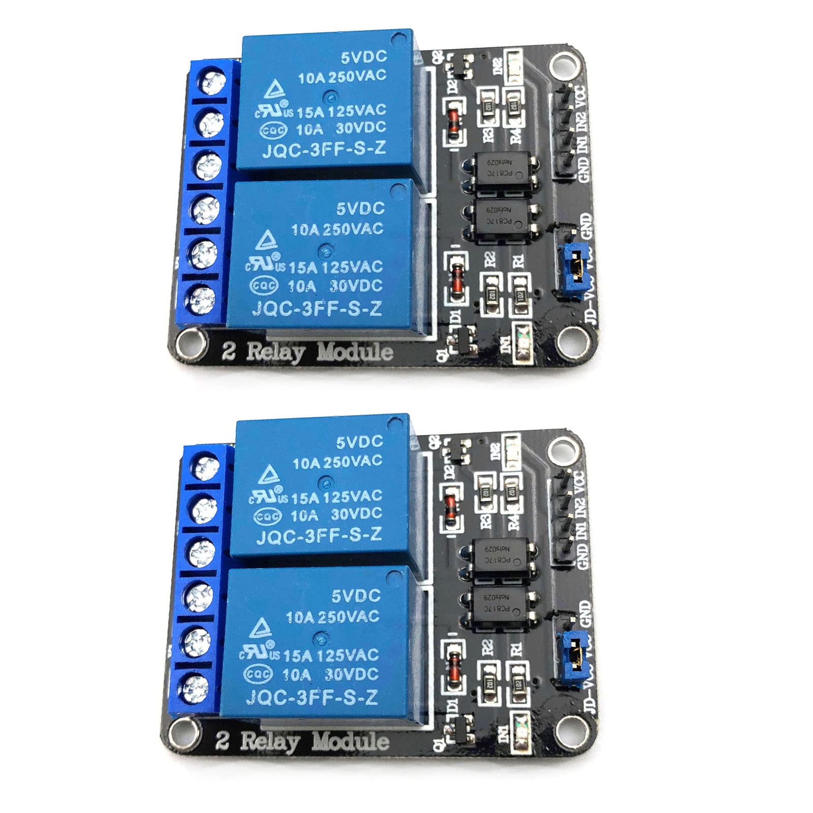 Buy FainWan 2pcs 2 Channel Relay Module with Optocoupler 5V Active Low