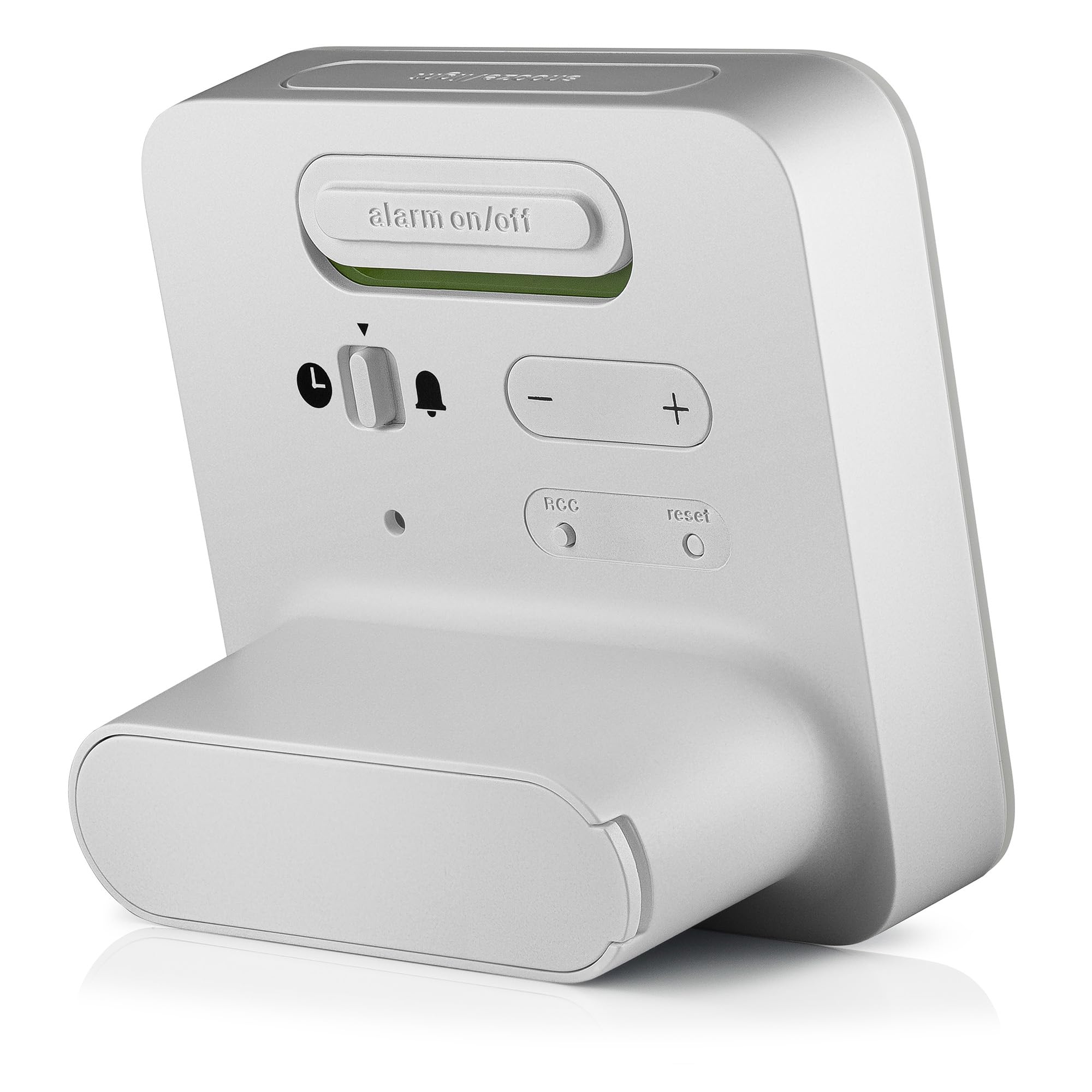 Braun Digitaler Funkwecker Mitteleuropäische Zeitzone (MEZ) mit Schlummerfunktion, Negatives LC-Display, Schnelleinstellfunktion, Crescendo-Alarm in Weiß, Modell BC09W-DCF.