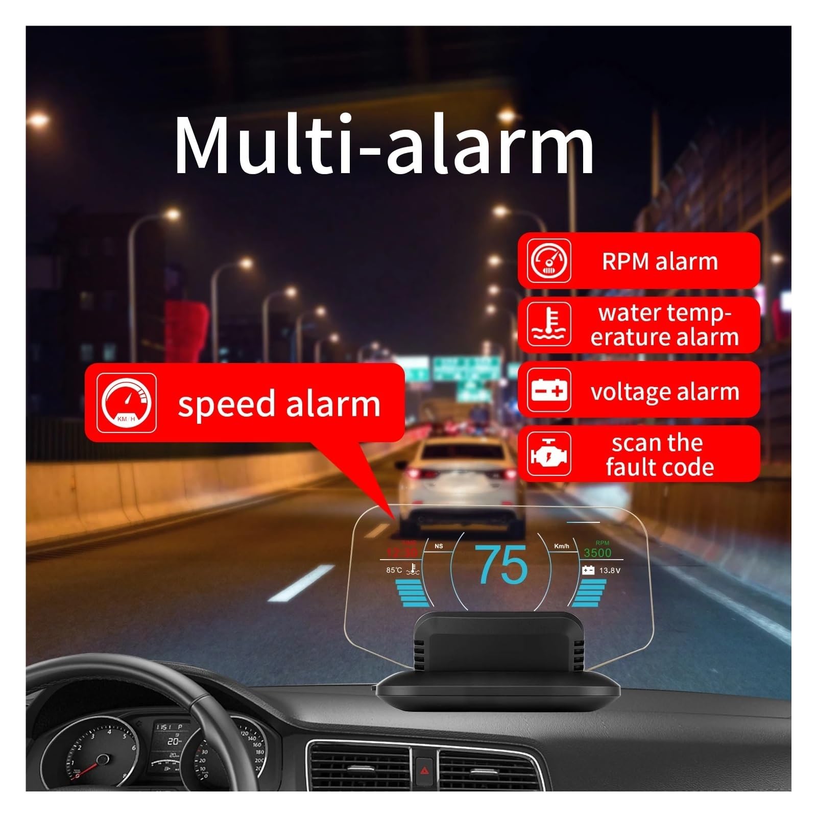 Hud C1 GPS Podwójny System Prędkościomierz Cyfrowy Wyświetlacz HUD Head Up Nawigacja Samochodowa OBD2 C1 Wyświetlacz Projekcyjny Wiele Interfejsów