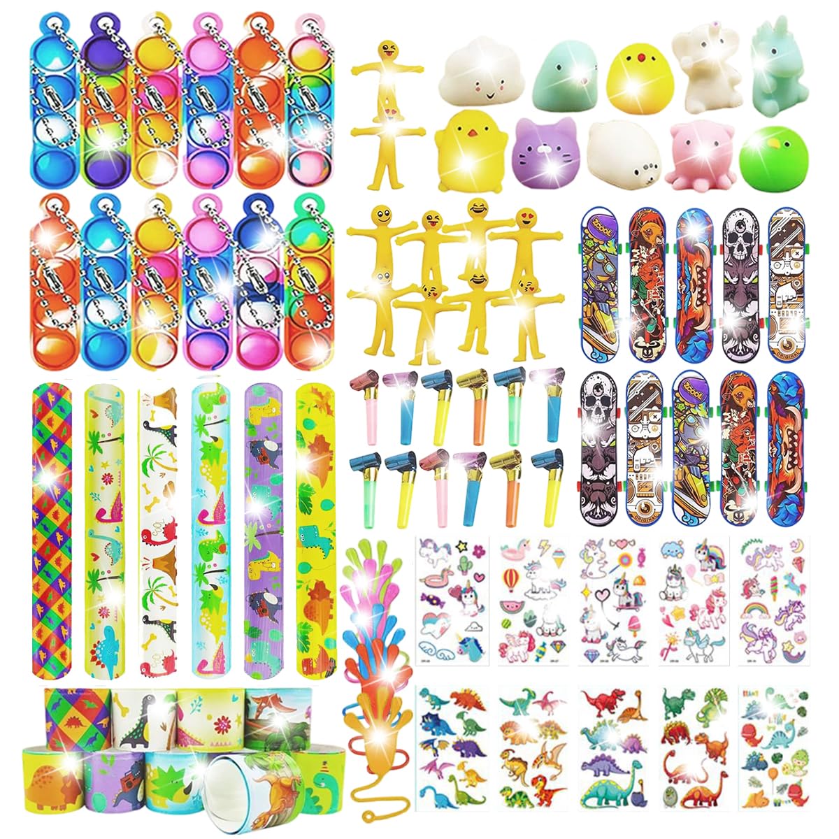 Party Bag Fillers for Kids, Bulk Party Favours Parties Bag Toy for Birthday Prize Box Toy Assortment Toys ,Classroom Rewards, Pinata Fillers, Goodie Bag Pinata Fillers Toys for Kids Boys Girls -B