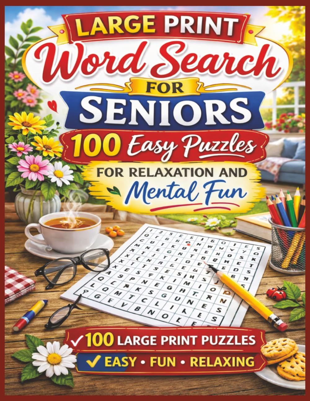 Large Print Word Search for Seniors: 100 Easy Puzzles for Relaxation and Mental Fun | Simple Brain Games with Large Letters and Clear Grids (Senior Puzzle Series)