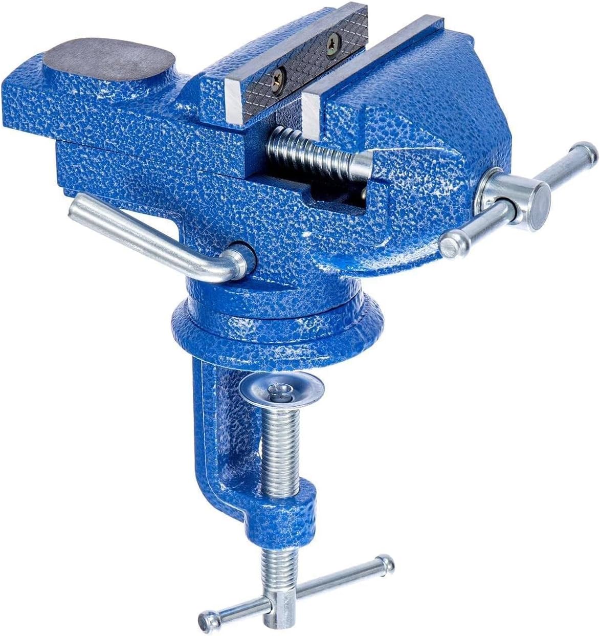 Bench Vise 60mm Workbench Table Vice 360° Multi-Angle Swivel Base Clamp Vise Bench Vice Clamp for DIY Clamps Craft Table Tool (70mm)