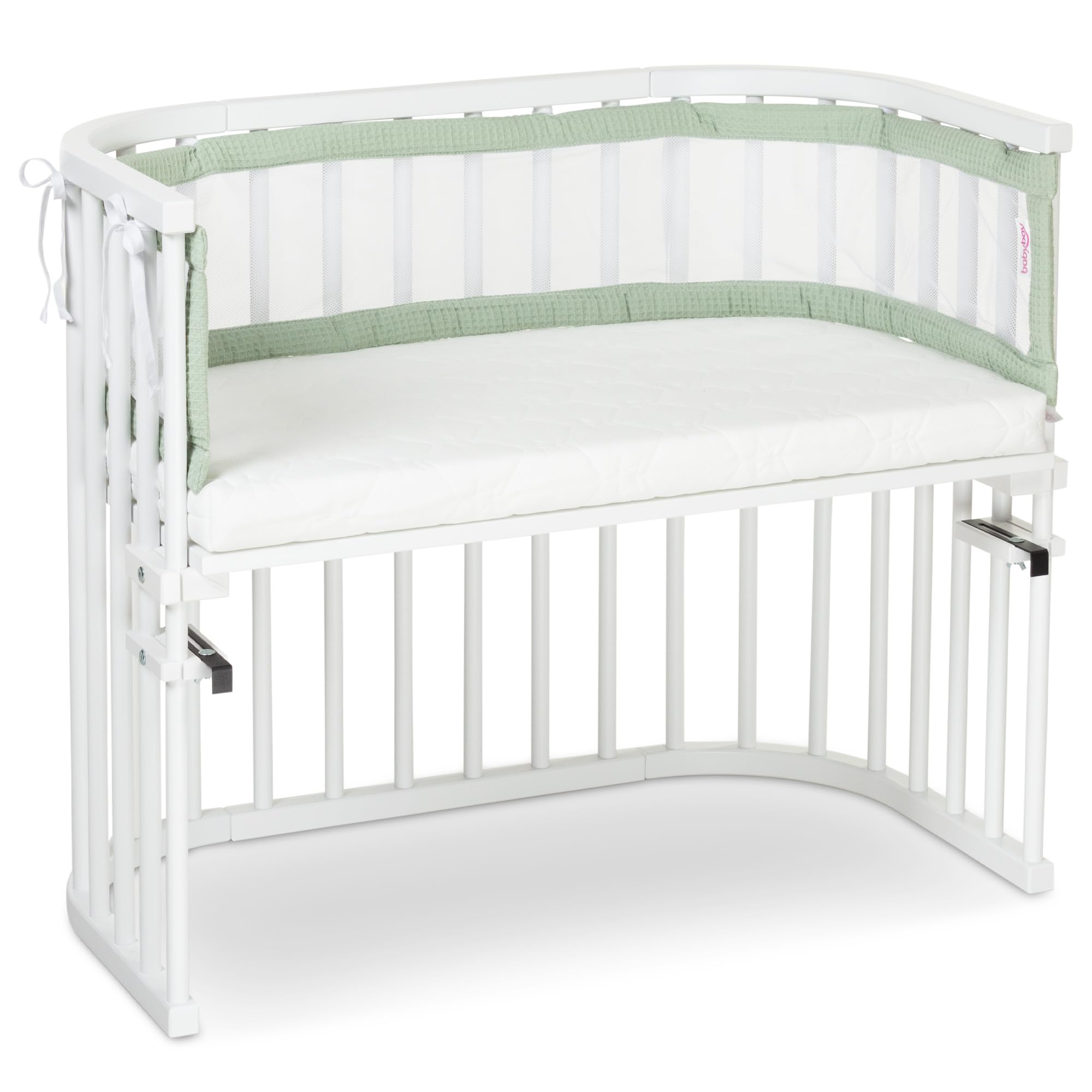 babybay Tour de lit en maille gaufrée compatible avec modèle original, vert jade