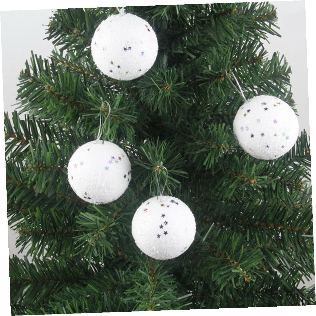 48stücke Weihnachtsbaum Schneeball Lebensechte Dekorationen Für Festliche Atmosphäre Für Baum Garten Und Innenräume