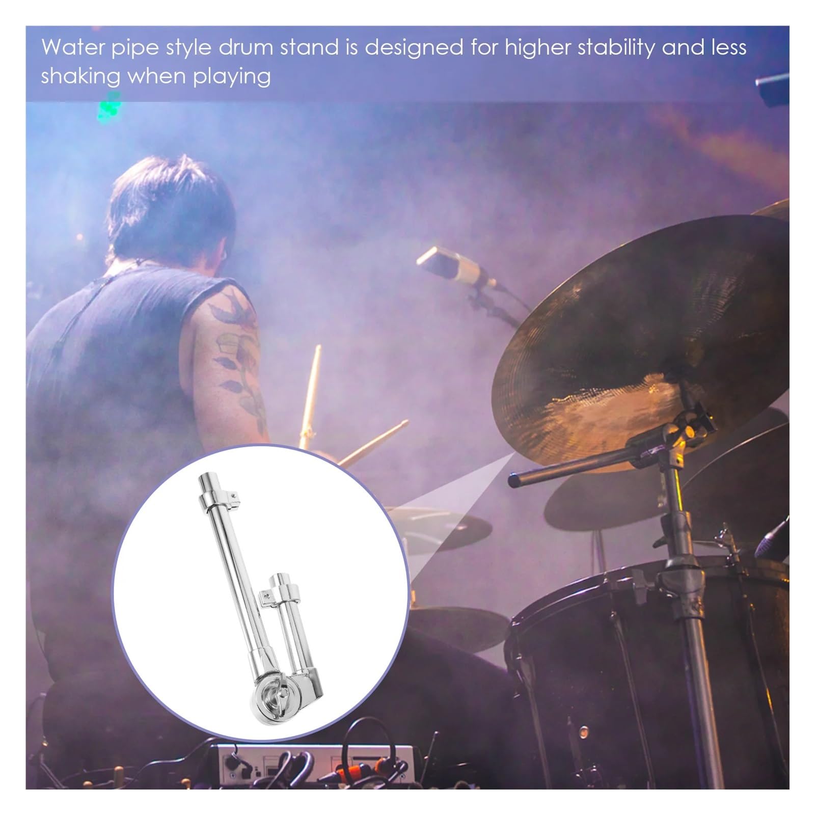 Support De Tom En Alliage De Zinc, Support De Tambour Réglable
