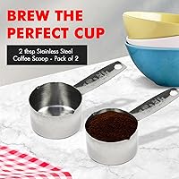 Vista 2 de Chef Craft Select - Medidor de café, 4 pulgadas 2 cucharadas, acero inoxidable (paquete de 2)