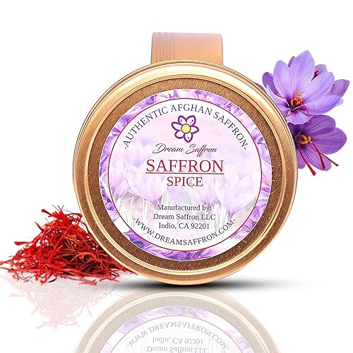 Miniatura 2 de Dream Saffron, Especia de azafrán rojo prémium para cocinar, 0.35 onzas de hilos de azafrán afgano 100% naturales, azafrán súper Nagin de grado A+