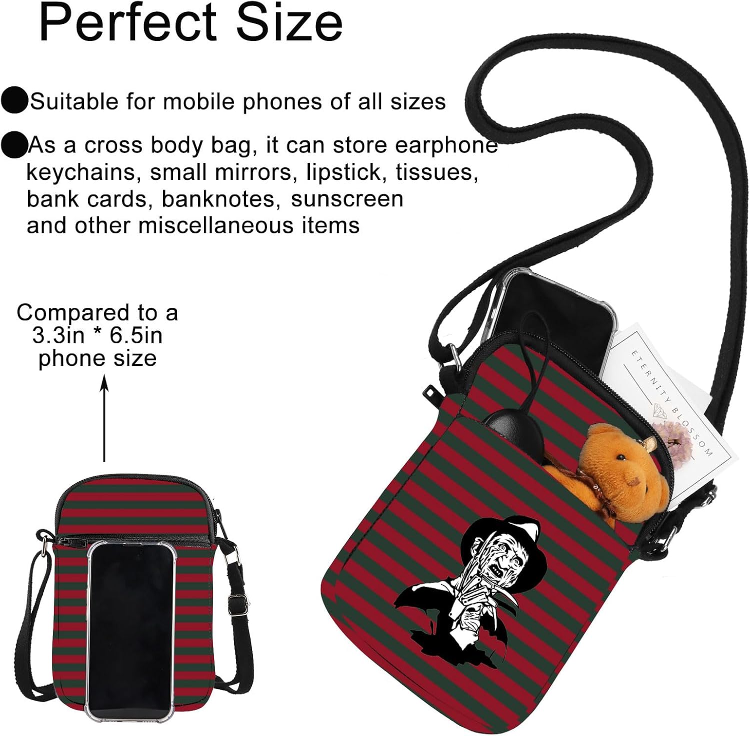 G2TUP Horror Character Crossbody Bag Horror Movie Gifts Series Killer Shoulder Bag Horror Movie Merchandise - Image 5