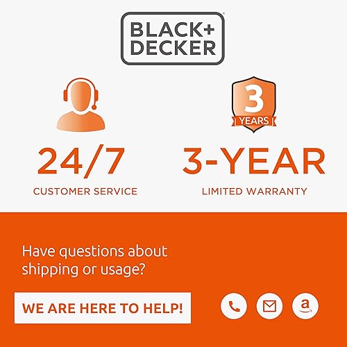 Miniatura 6 de Black + Decker - Cable de extensión retráctil inversa de 50 pies, cable de alimentación SJTW de 14 AWG, para herramientas eléctricas, carrete de