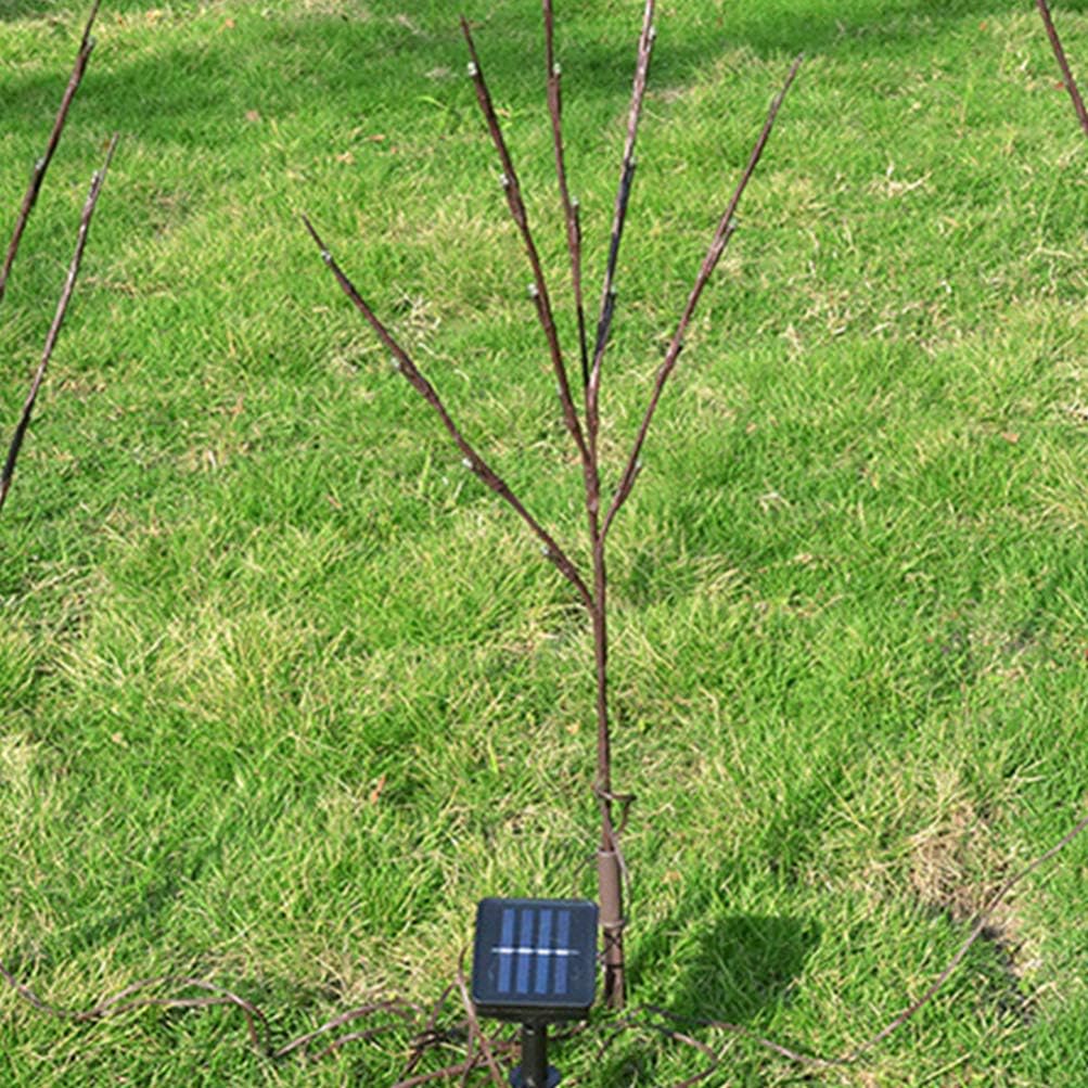 Uonlytech 60 LEDs Solar Powered Artificial Branch Lights Twig Lights Lighted Willow Branch for Christmas Thanksgiving Home Party Decoration (Warm Light)