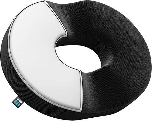 Ergonomic Innovations Cojín de elevación de almohada de rosquilla muy firme adecuado para hombres y mujeres con un peso de 200 a 260 libras negro