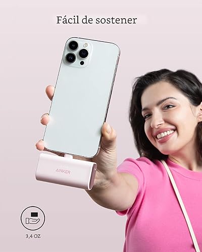 Miniatura 5 de Anker Nano Cargador portátil para iPhone, con conector Lightning MFi certificado incorporado, batería externa de 5,000 mAh y 12 W, compatible