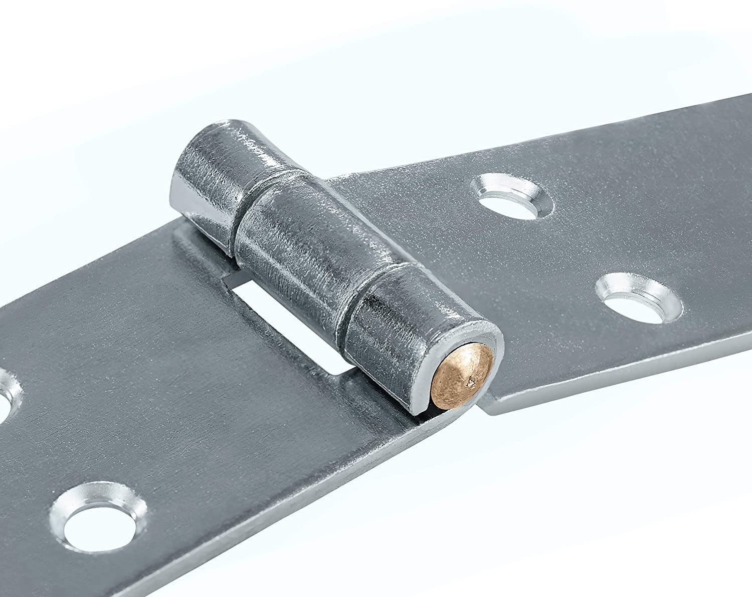 Gedotec schweres Türscharnier - Aufschraubband | 4 Stück - Ladenbänder aus Stahl | 400 x 40 mm | Türband blau verzinkt | Scharniere Tür Materialstärke 3 mm | Einbohrband Metall zum Schrauben