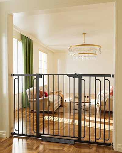 Miniatura 29 de Cumbor Puerta para bebés de 29.7 a 54.2 pulgadas de ancho para escaleras, puerta para perros con cierre automático de los premios Mom's Choice