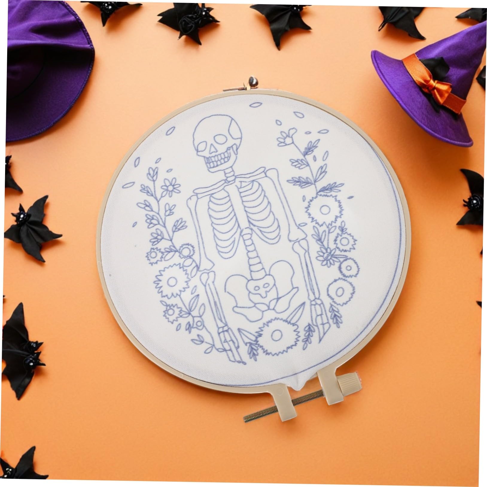iplusmile Kit de Broderie Halloween Motif Unique Loisirs Créatifs avec Aiguille à Poinçonner Échantillon Broderie à Main pour Débutants Décoration Noël