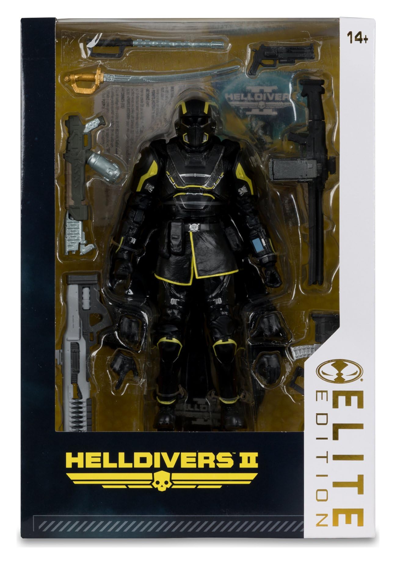McFarlane Helldivers II Elite Edition B-01 Tactical #10 - Figura de acción (18 cm) | McFarlane Elite Edition #10 Deluxe Figura de 7 pulgadas con capa de artículos blandos, armas y base de exhibición