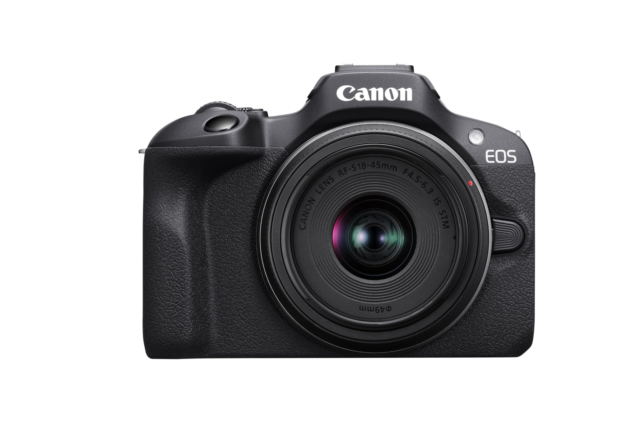 Canon EOS R100 Plus Objectif RF-S 18-45 mm F4.5-6.3 is STM Plus Sacoche pour Appareil Photo Plus Carte SD 64 Go (Appareil Photo numérique sans Miroir, caméra vidéo 4k, 24,1 mégapixels