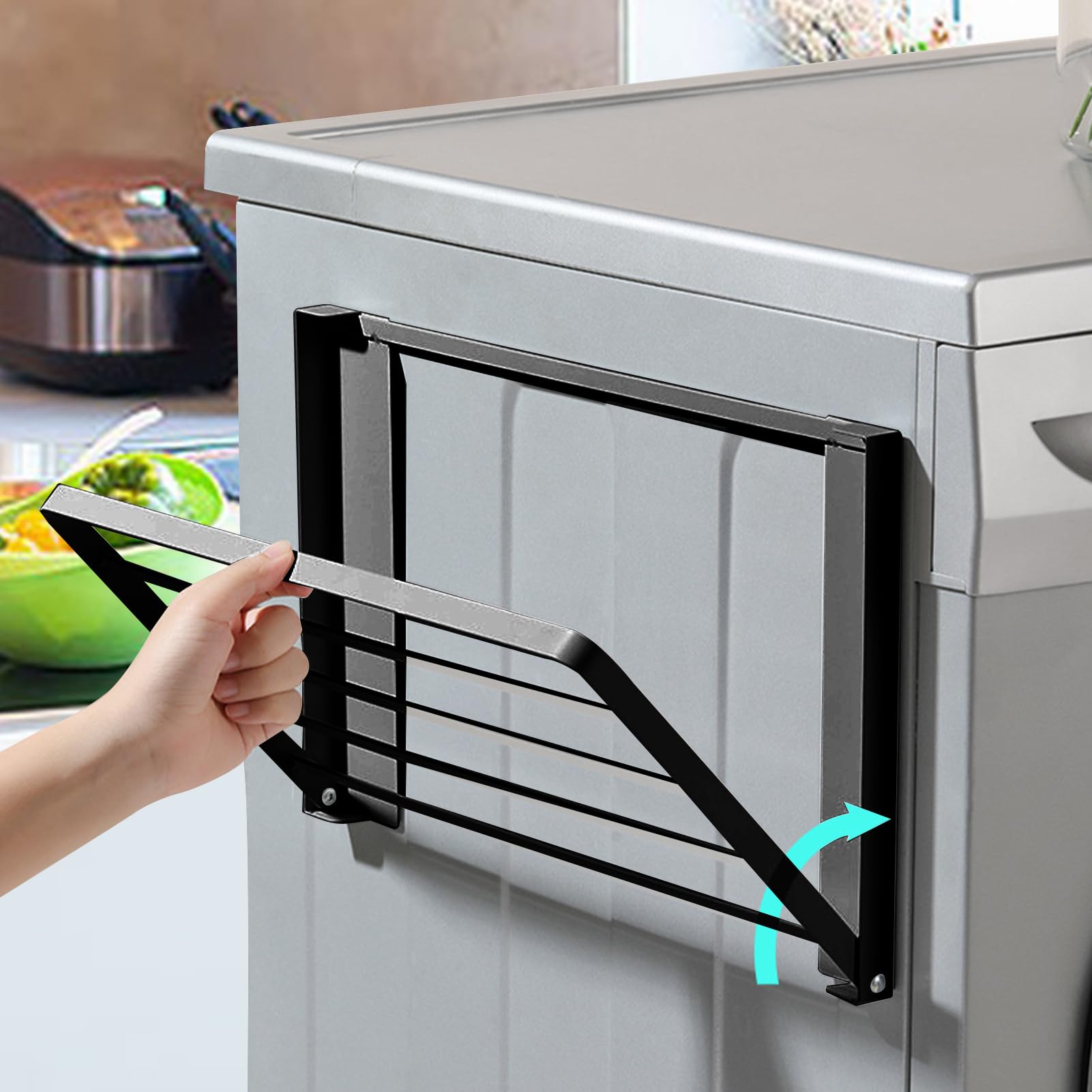 Ganchos magnéticos para refrigerador, organizador plegable para mesita de noche, práctica herramienta para el hogar, para dormitorio, cocina y baño, solución de almacenamiento