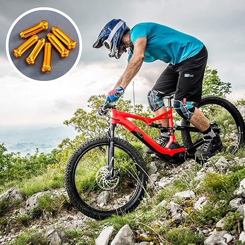 Miniatura 4 de HZJD Tapas de extremo de cable de bicicleta, crimpado de extremo de cable, tapas de cable para aleación de cambio de bicicleta, tapas de extremo de