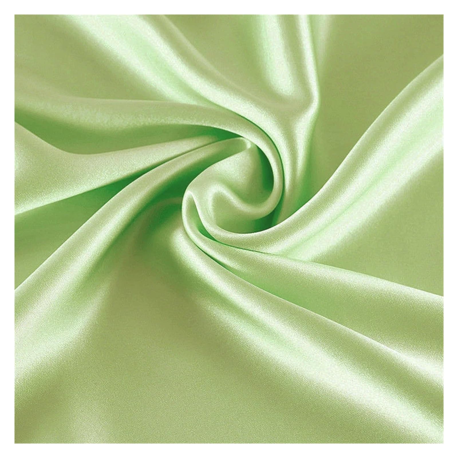 Mulberry Stain Silk Fabric 22 Momme Plain Dyed Silk Super Smooth for Wedding DIY Dress Clothing Bedding(Green 1,1 Meter)